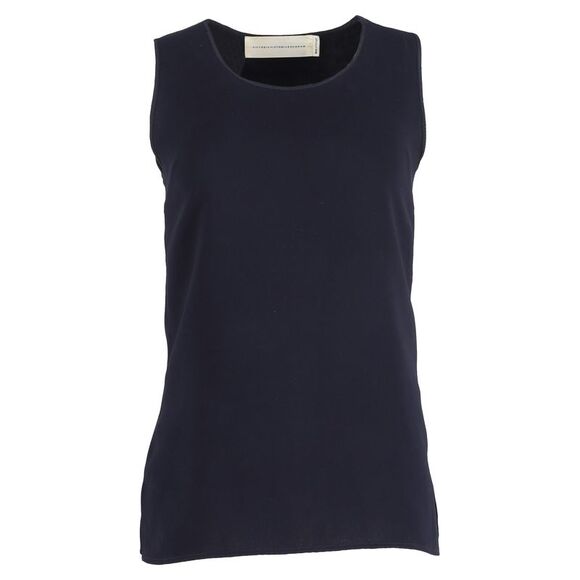 Victoria Beckham Tank Top in Navy Blue Viscose